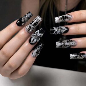 Monochrome Punk Bloom